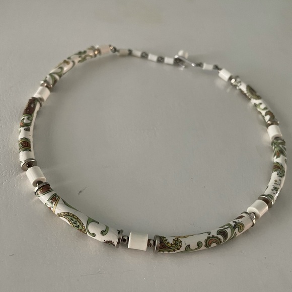 Porcelain Choker Hook Clasp Vintage Made in Japan - Picture 7 of 13